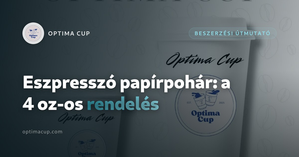 Eszpresszó papírpohár: a 4 oz-os rendelés megtervezése