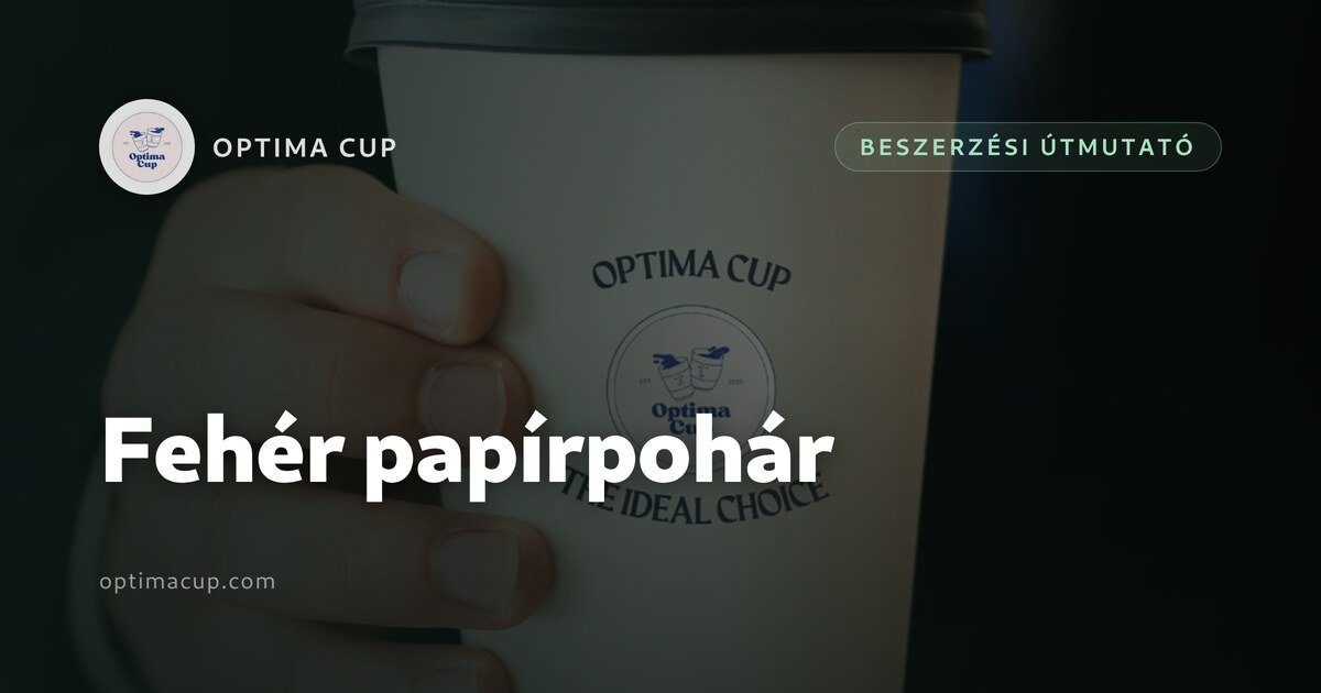 Fehér papírpohár: az első tétel kiszámolása
