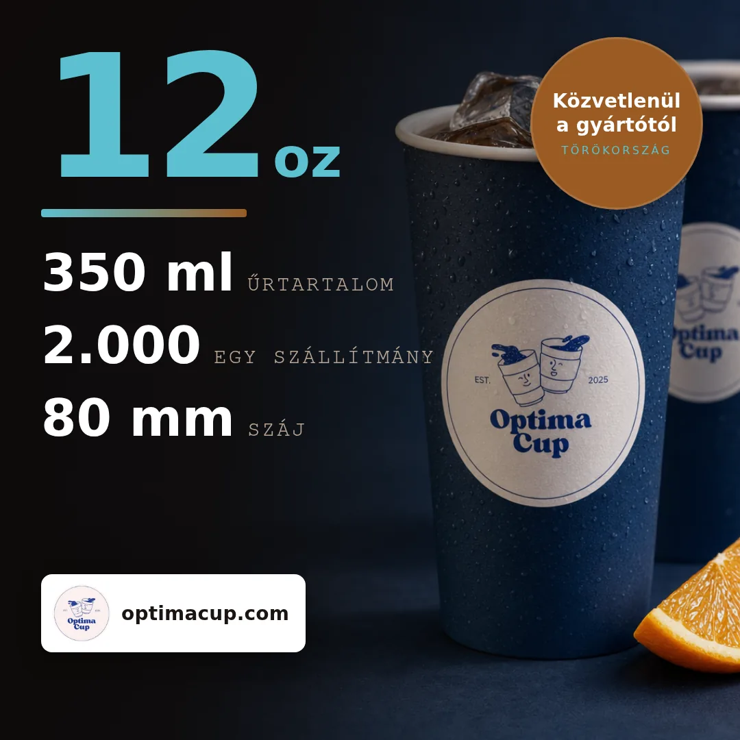 12 oz-os hidegitalos papírpohár