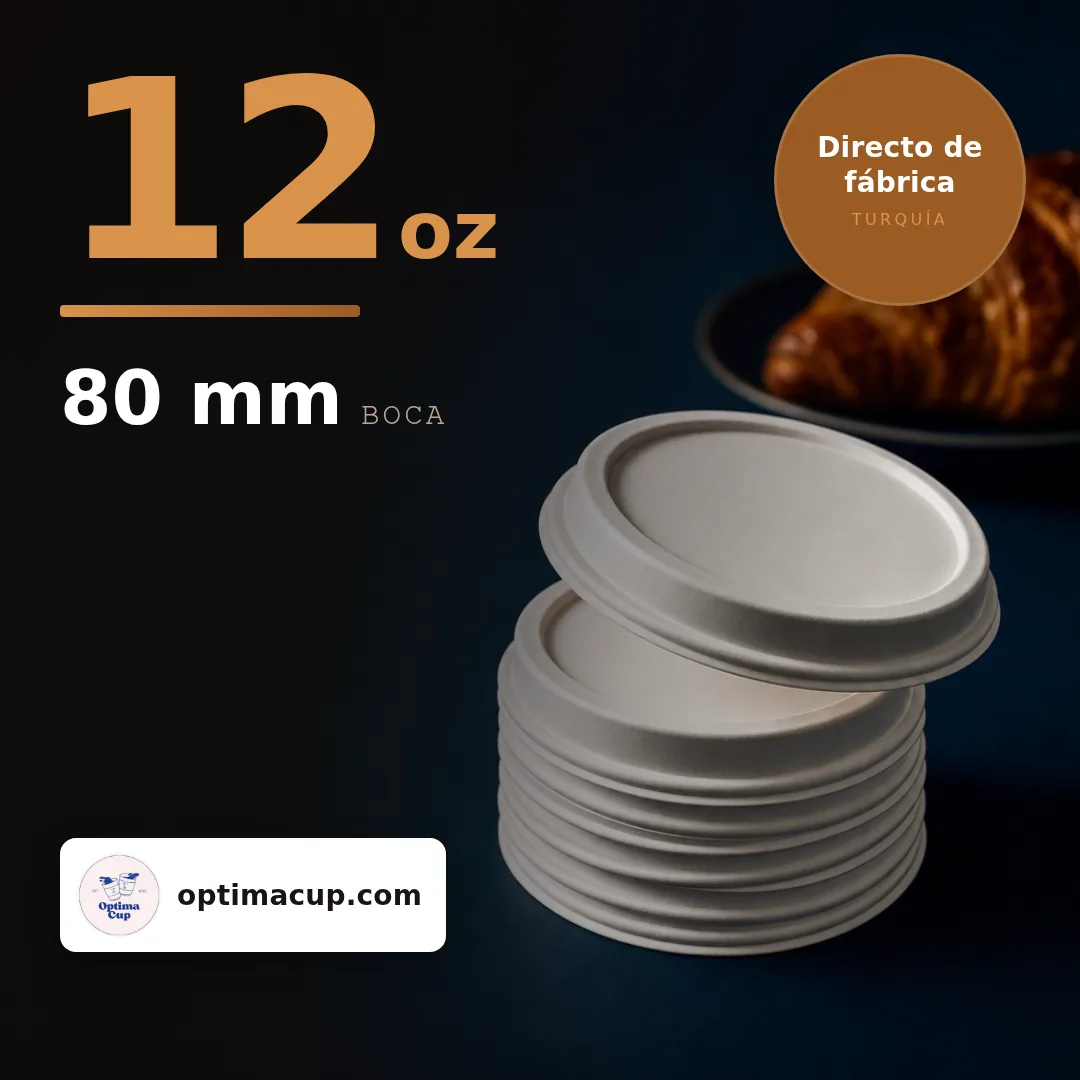 Tapa para vaso de papel 12 oz, medidas y unidades por caja — tapas para vasos al por mayor de fábrica
