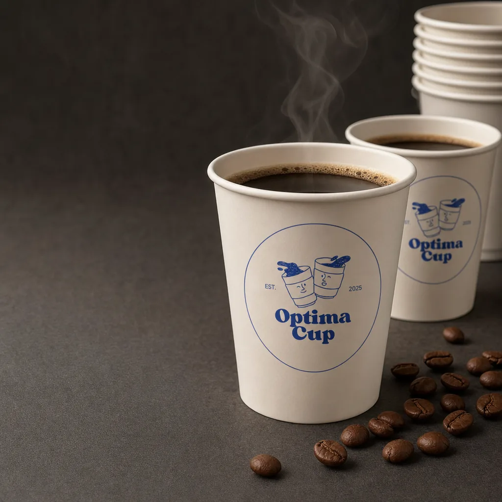 Single-wall paper cup 190 ml (7.5 oz), with printed logo — wholesale from the paper cup manufacturer in Turkey, 3,000 pcs per case