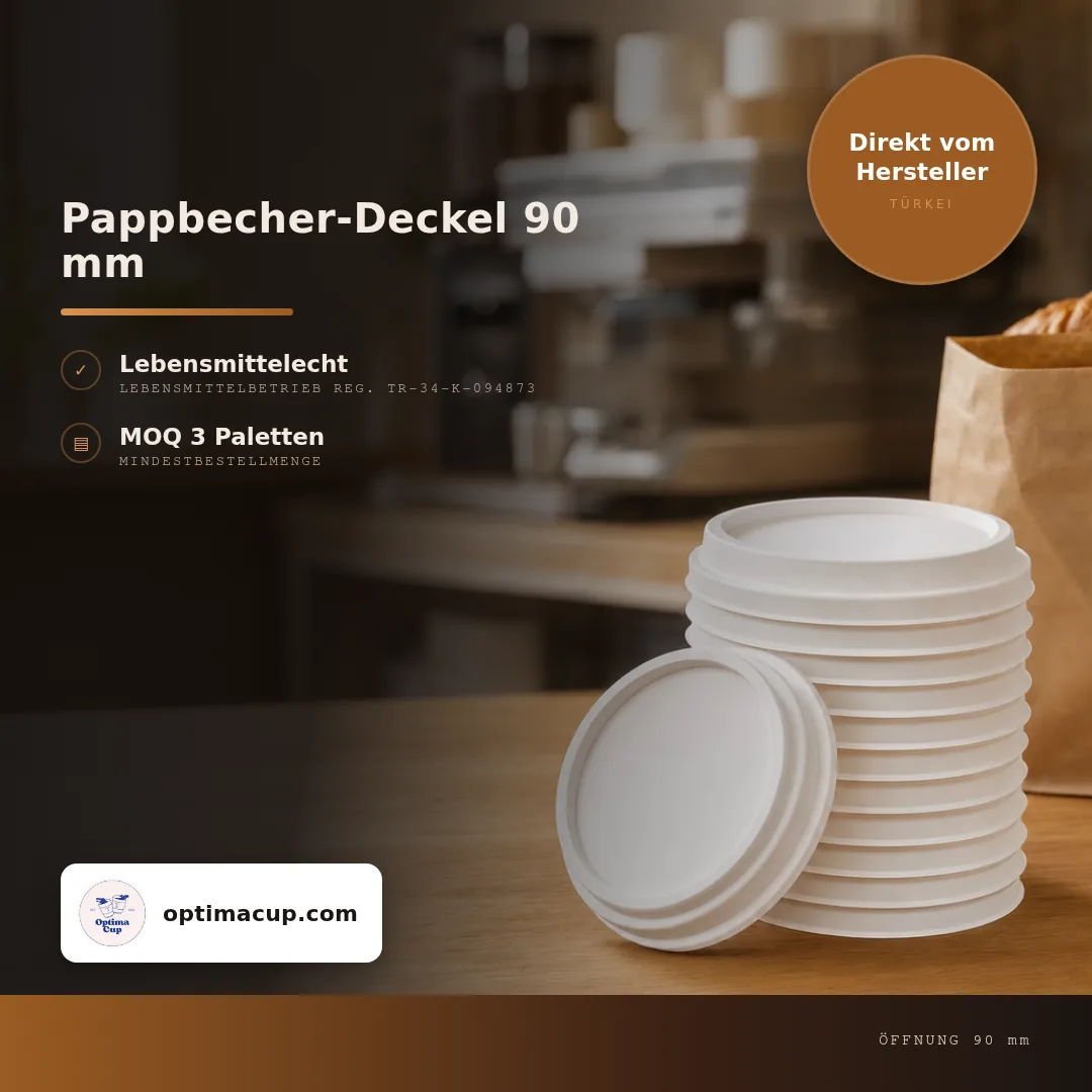 Pappbecher-Deckel 90 mm, Maße und Kartoninhalt — Becherdeckel direkt vom Hersteller