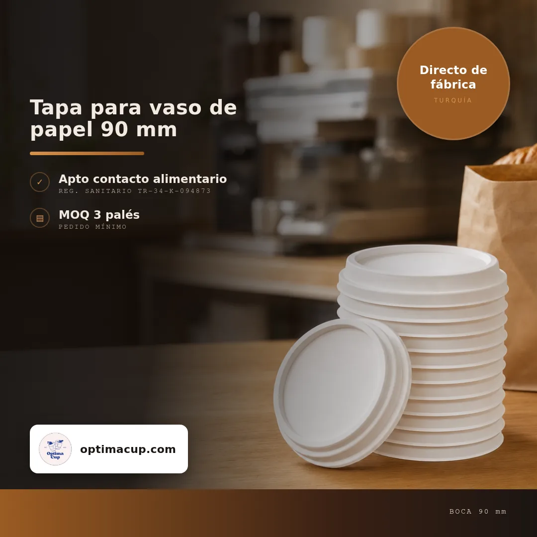 Tapa para vaso de papel 90 mm, medidas y unidades por caja — tapas para vasos al por mayor de fábrica