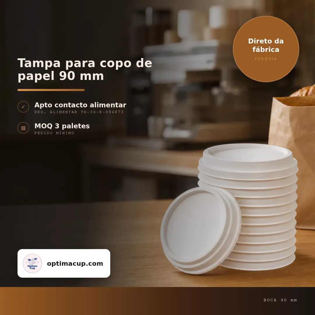 Tampa para copo de papel 90 mm, medidas e unidades por caixa — tampas para copos direto da fábrica