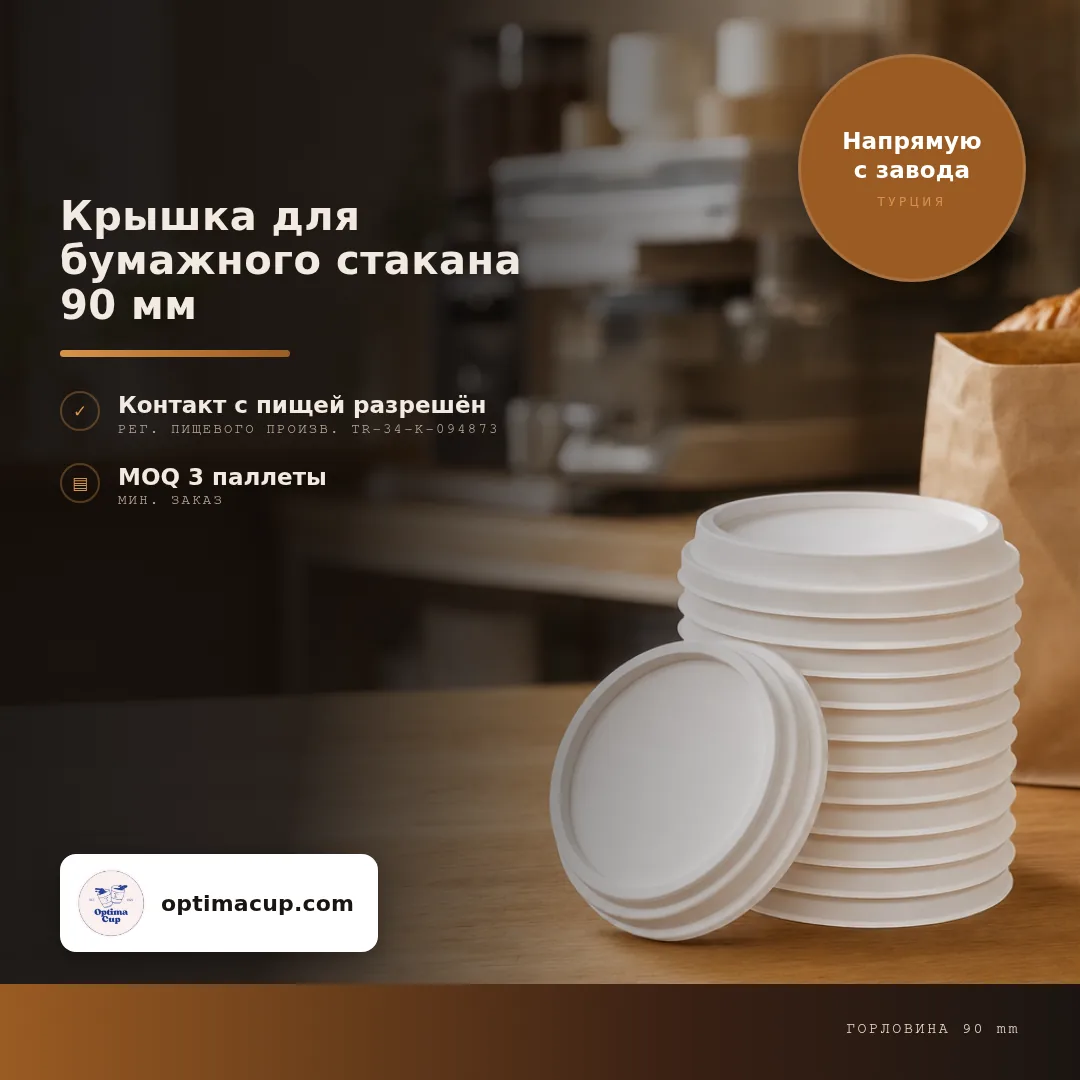 Крышка для бумажного стакана 90 мм, размеры и количество в коробке — крышки для стаканов оптом от производителя
