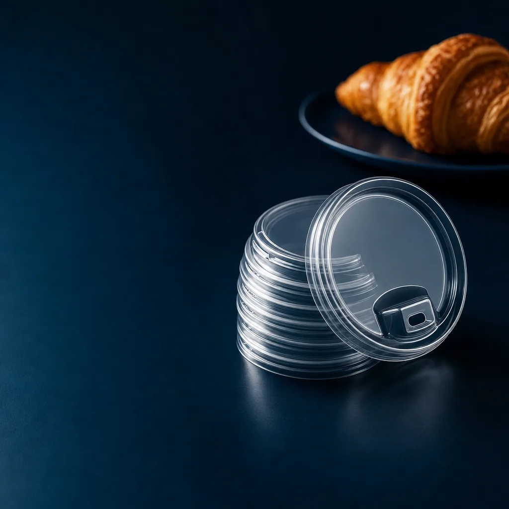 Strawless sip lid PET 95 mm — wholesale cup lids direct from the manufacturer in Turkey, 1,000 pcs per case